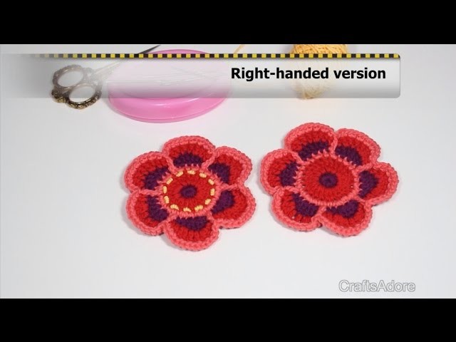 Bullion Knot Stitch Tutorial - RIGHT HANDED - for Stylecraft "Frida's Flowers" Crochet Along