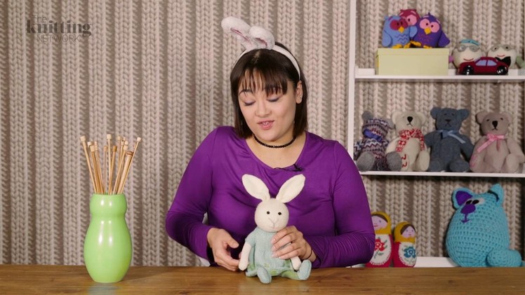 Bunny Rabbit Girl Toy Knitting Pattern (The Knitting Network WTD060)