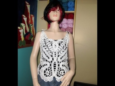 Crochet bruges lace butterfly summer blouse Part #1 - with Ruby Stedman.