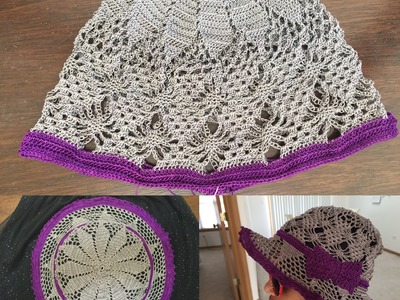 Crochet cap pattern - summer hat - PART 2