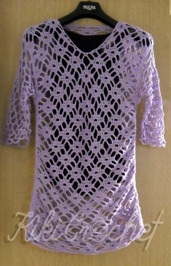 Crochet Diamond Stitch Tunic Shirt (pt 2)