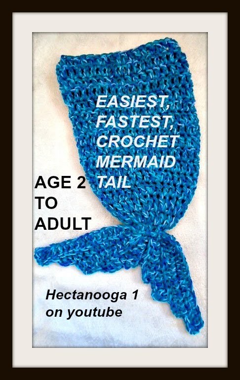 Crochet MERMAID TAIL, Easiest, Fastest to make!  Age 2 to Adult size free pattern