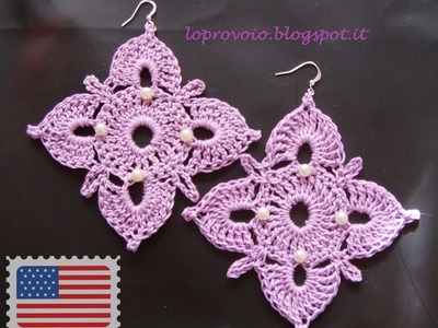 Crochet romantic earrings