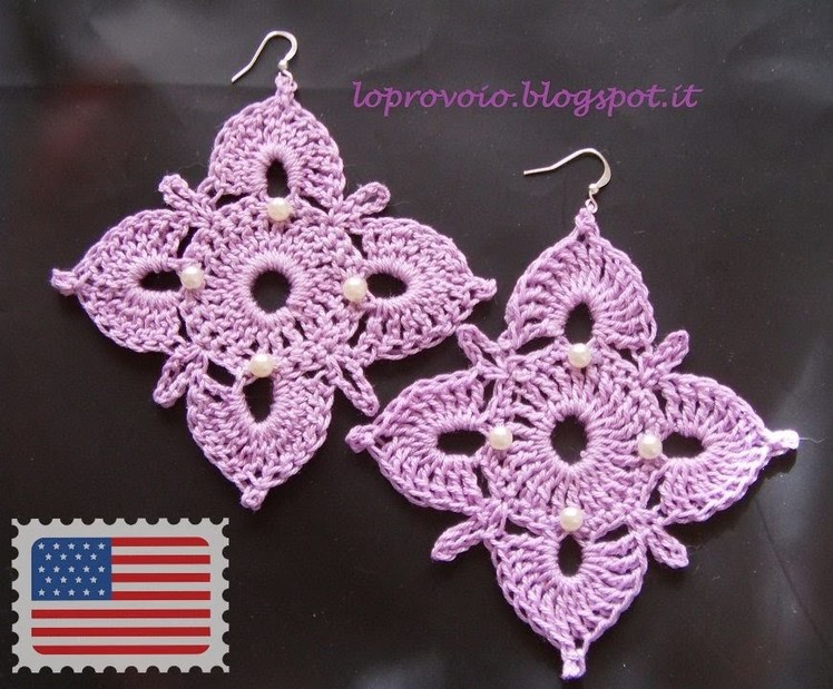 Crochet romantic earrings