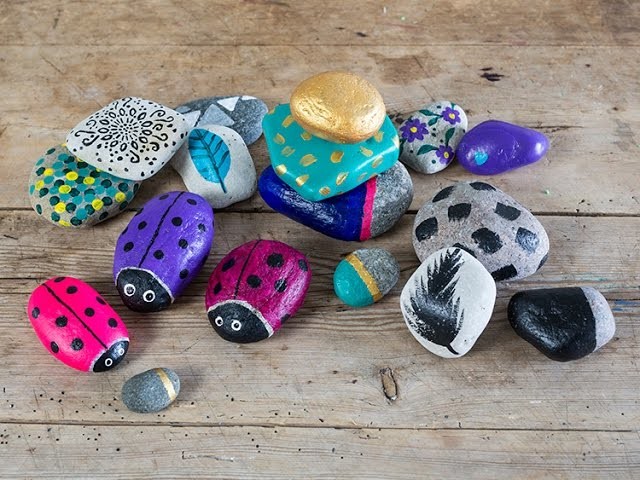 DIY: How to paint on large pebbles by Søstrene Grene