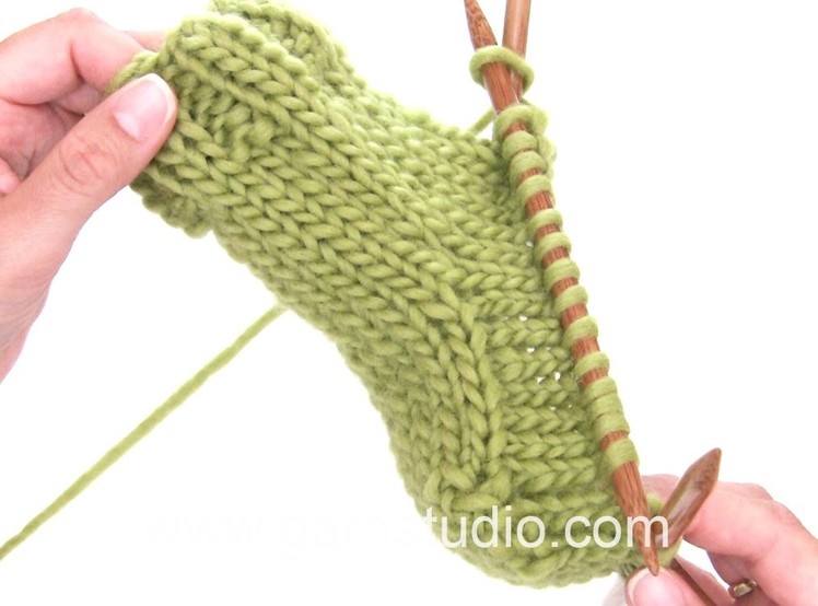DROPS Knitting Tutorial: How to work a heel on a knitted sock