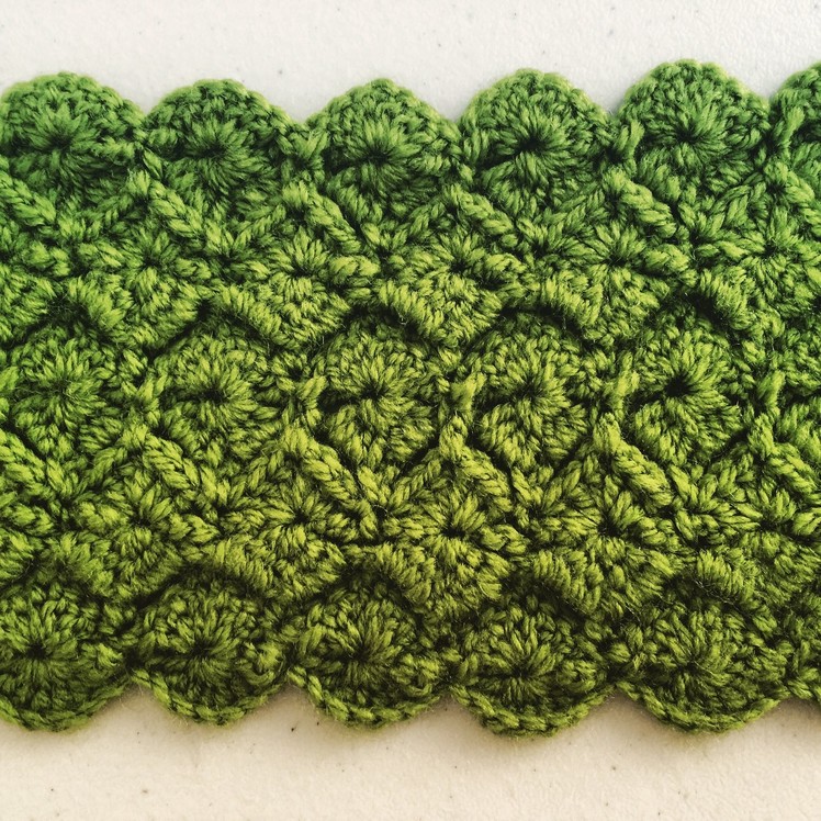 Easy catherine wheel variation - Raised diamonds - crochet pattern