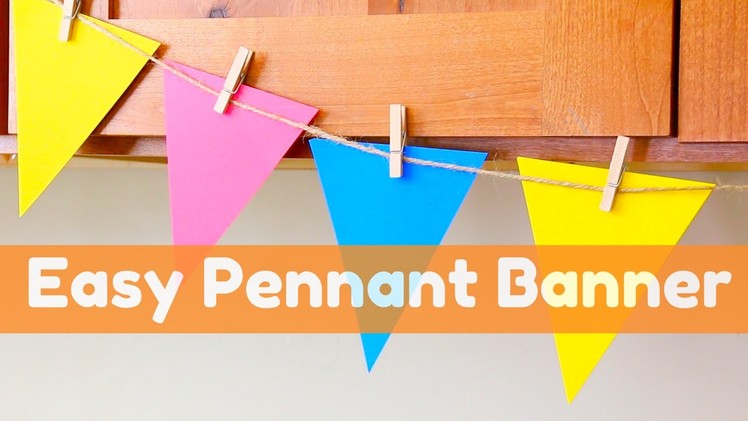 Easy Pennant Banner: How to Cut 8 Pennants from one 12x12 paper