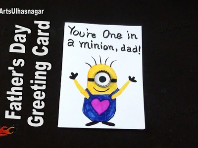 Father's Day Minion Card Tutorial | How to make | JK Arts 968