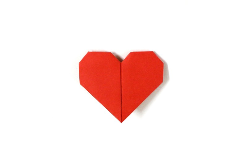 Fold heart - very easy way - how to make a paper heart .Origami Heart (Folding Instructions)