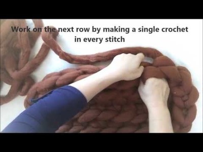 How to Arm Crochet a Dog bed with BeCozi