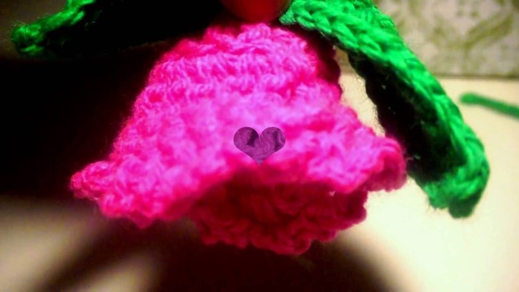How to crochet a Bell flower with leaf