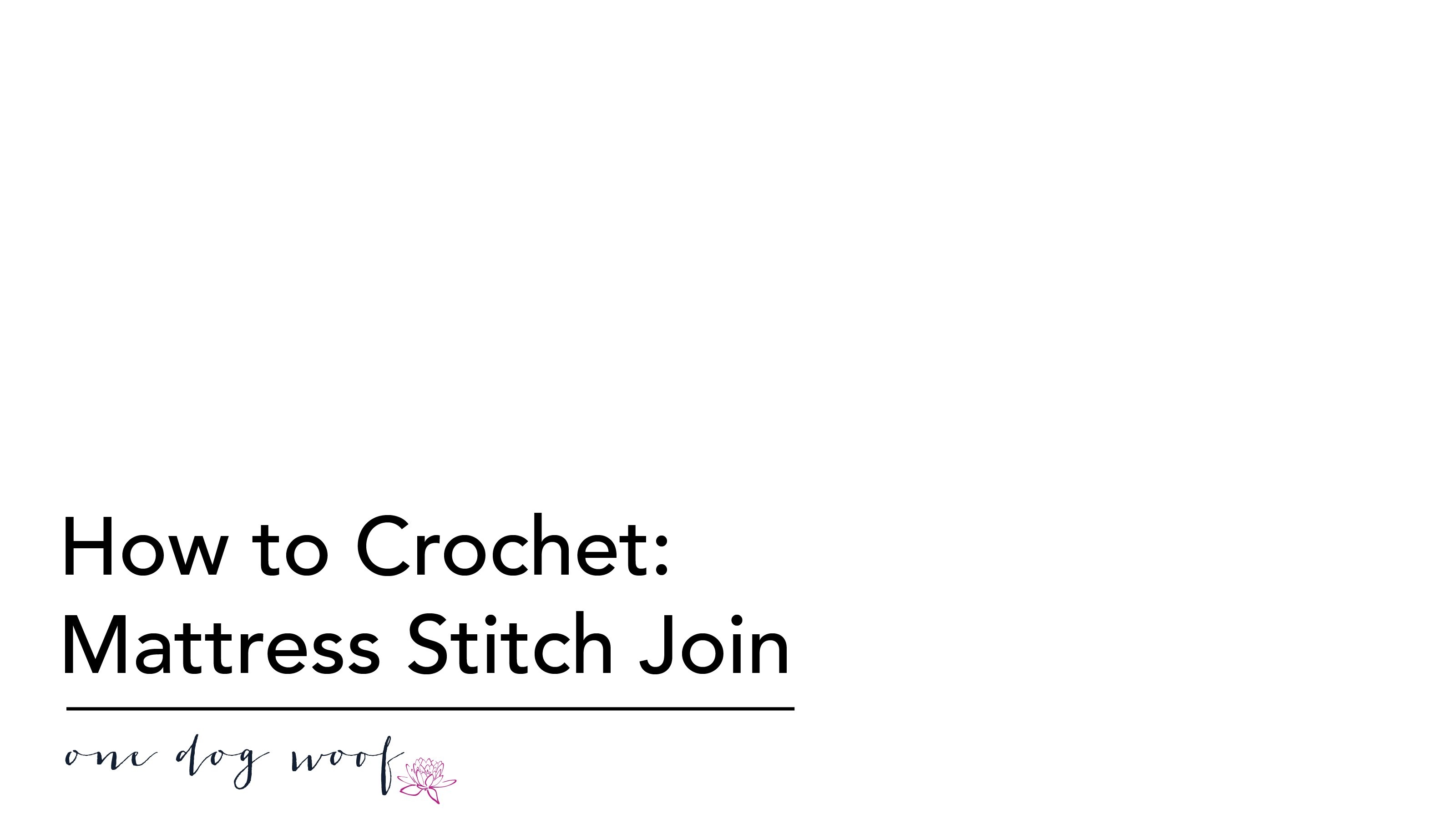How to Crochet: Mattress Stitch Join Method