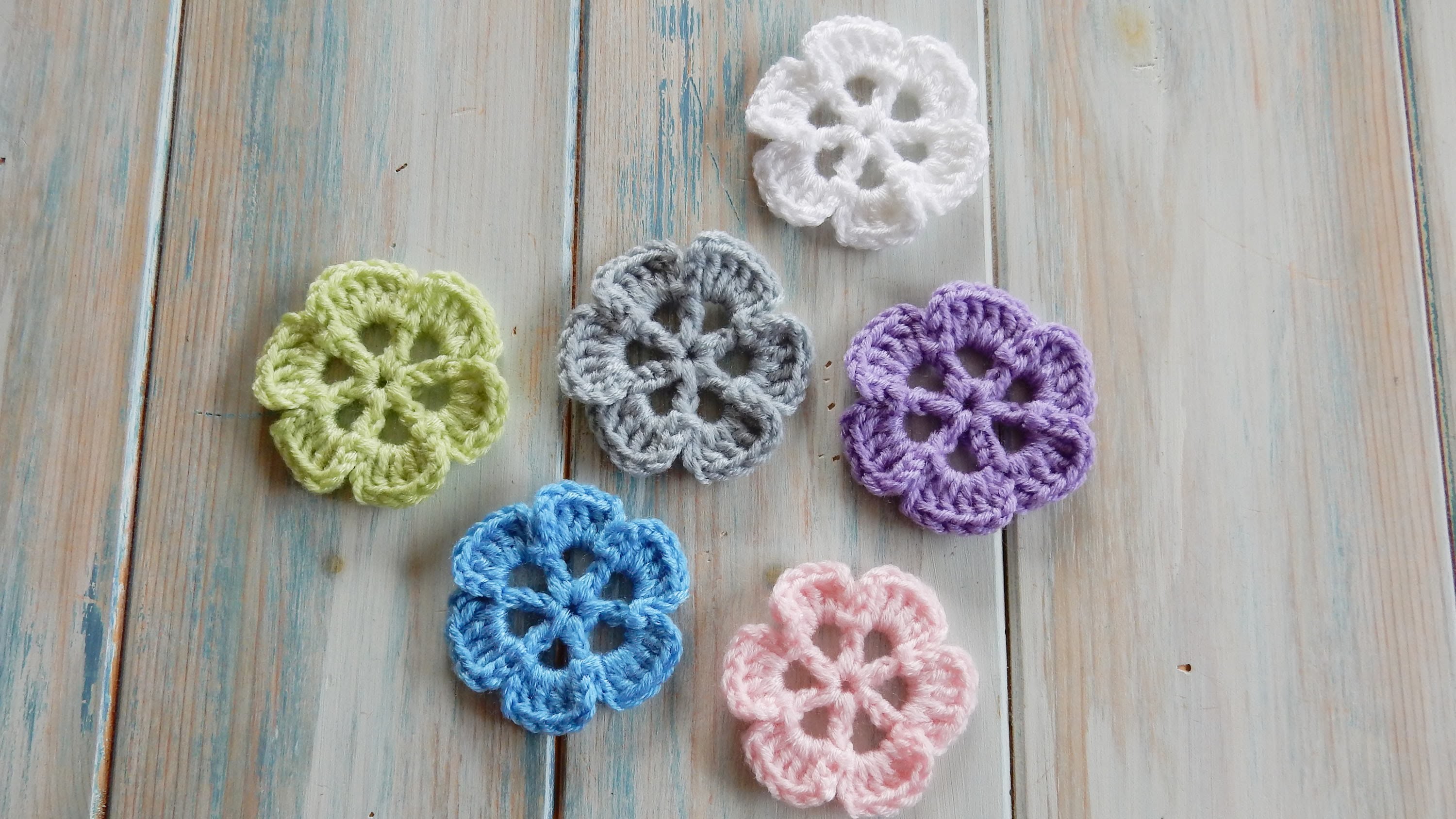 How To Crochet WheelSpoke Flower