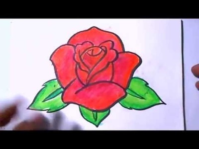 How to Draw a Rose Coloring