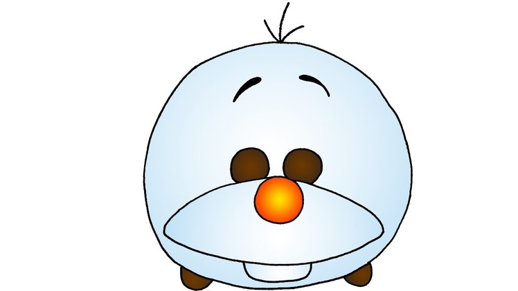 How to Draw Cute Olaf from Frozen Disney Tsum Tsum