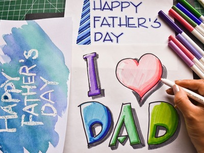 How to Draw Happy Birthday Picture to DAD| I Love DAD| Step by Step