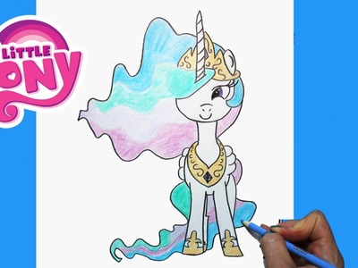 How to Draw My Little Pony PRINCESS CELESTIA Character Step By Step Equestria MLP | Toy Caboodle