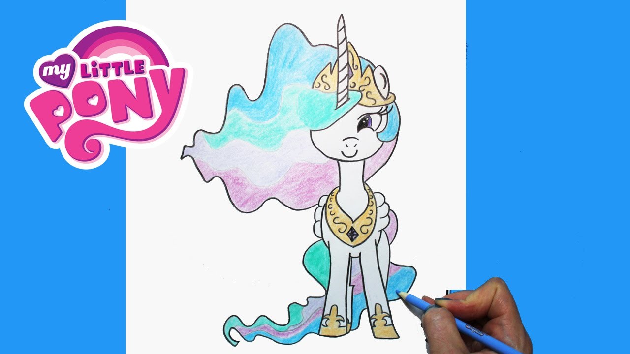 How to Draw My Little Pony PRINCESS CELESTIA Character Step By Step ...