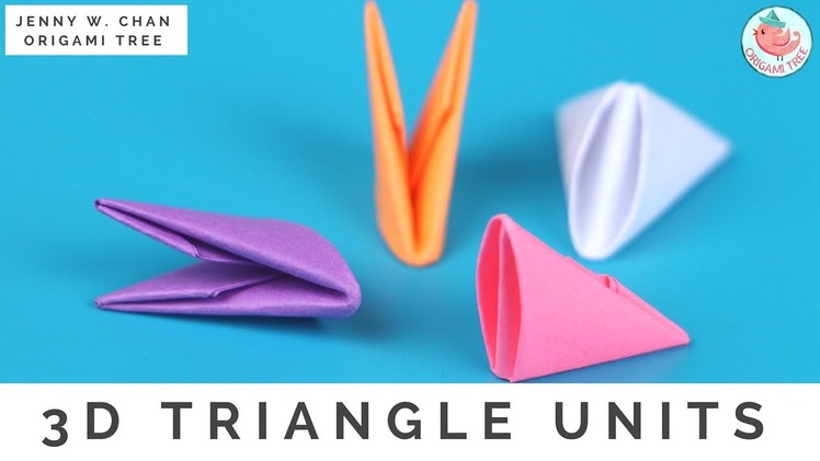 How to Fold 3D Origami Pieces - Make the 3D Origami Triangle Units (3D Origami Basics)!