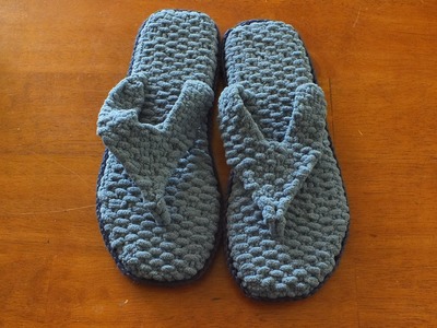 How to Loom Knit Slip Flop House Shoes