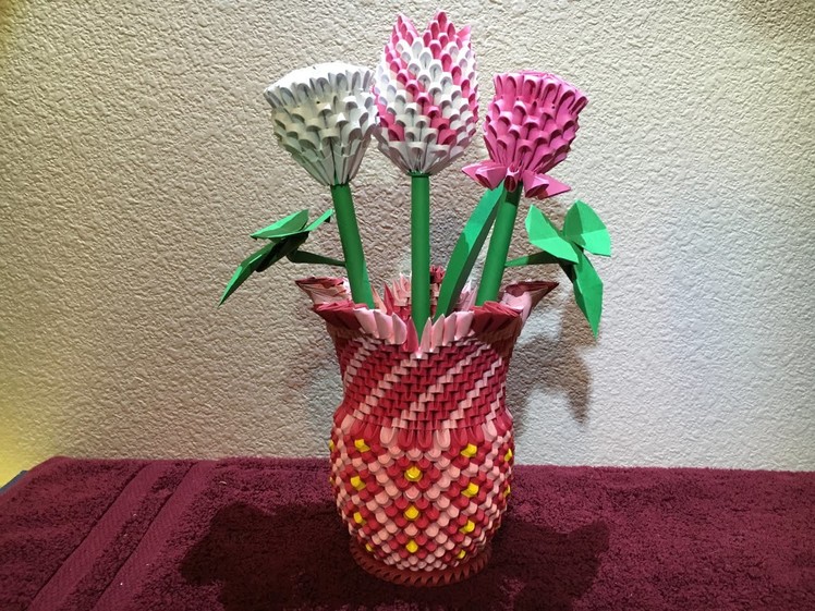 How to make a 3D Origami Vase.
