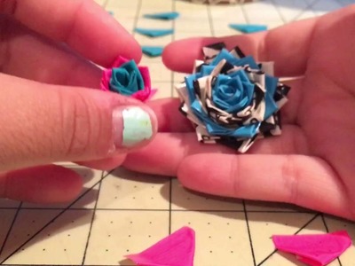 How to make a duct tape flower keychain