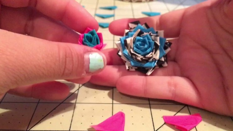 How to make a duct tape flower keychain