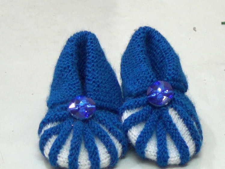 How to make knitting booties for kids. very easy and simple way of making beautiful booties for kids