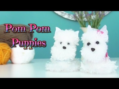 How to make pom pom puppies dog - pompon yarn westy - Isa ❤️