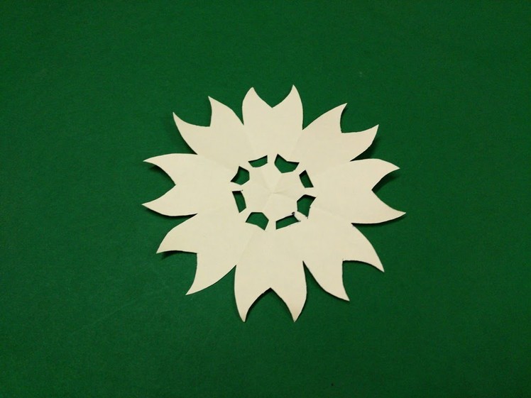 How to make simple & easy paper flower - 3 | Kirigami. Paper Cutting Craft, Videos & Tutorials.