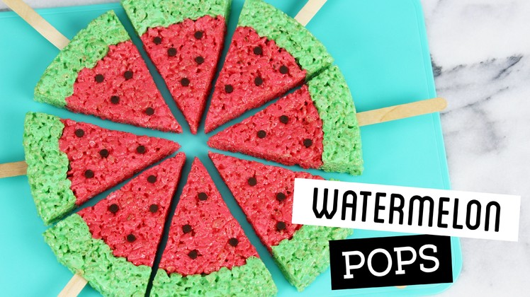 How to Make Watermelon Rice Krispie Treat Pops!