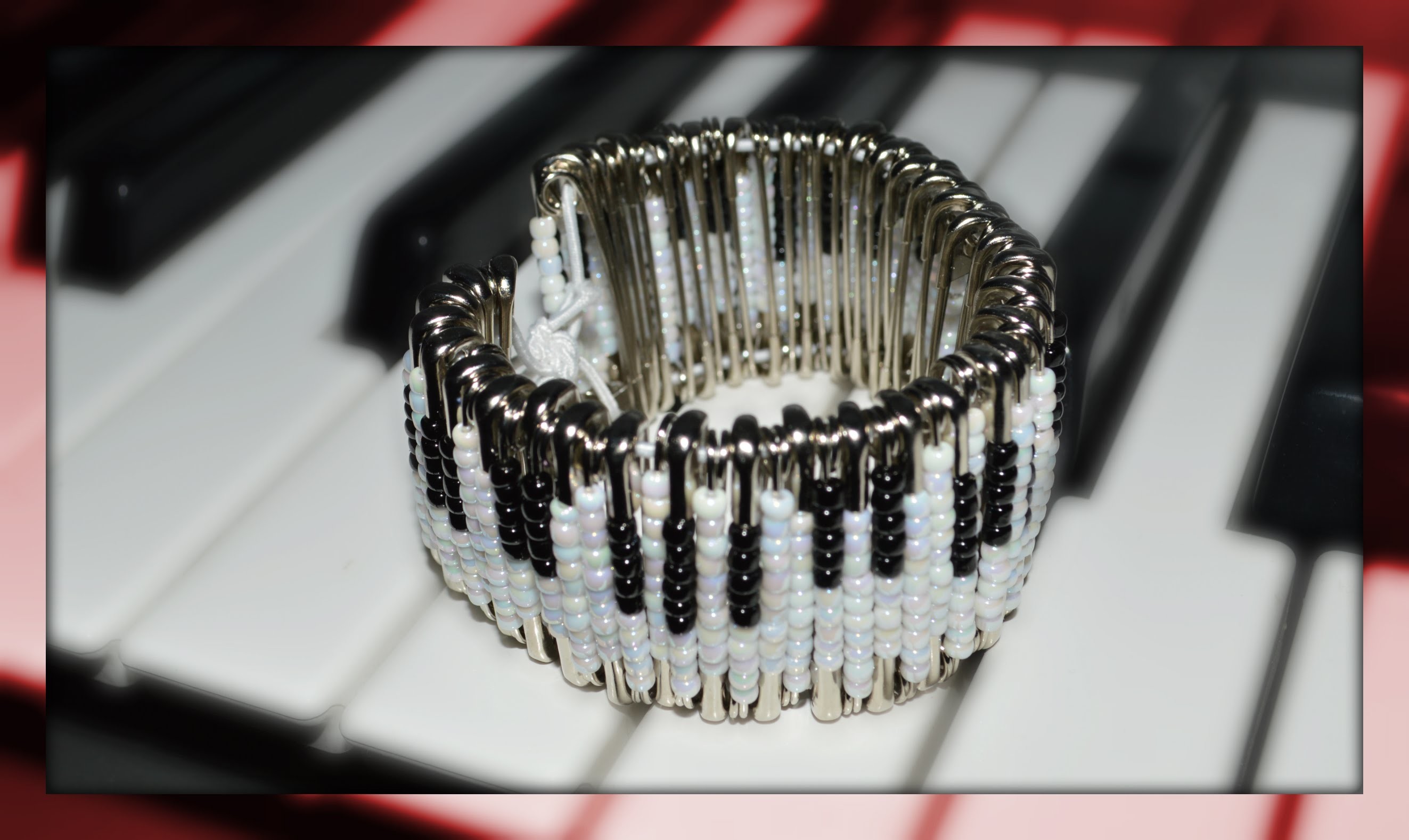 How To | Piano Safety Pin Bracelet DIY