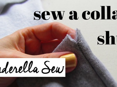 How to sew a collar shut - Sew a hole in fabric - Hand sewing tutorial with Cinderella Sew