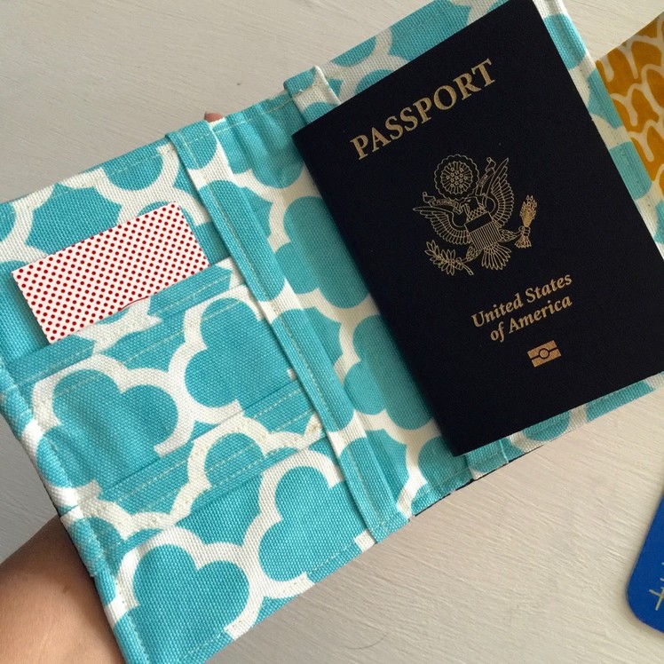 How to sew a Passport Wallet. Cover. Case
