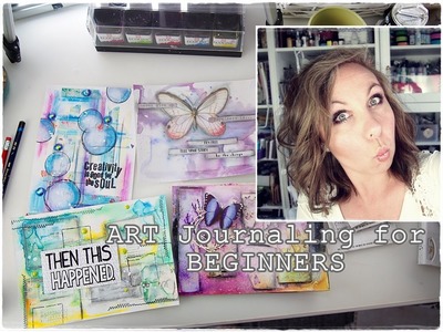 How to START? How to Break A Blank Page? Mixed Media Art Journaling part 3