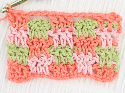 Interlocking Block Stitch Crochet Tutorial