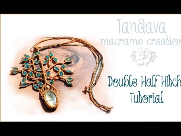 Macramé lesson 2. How to make Double Half Hitch. Tutorial