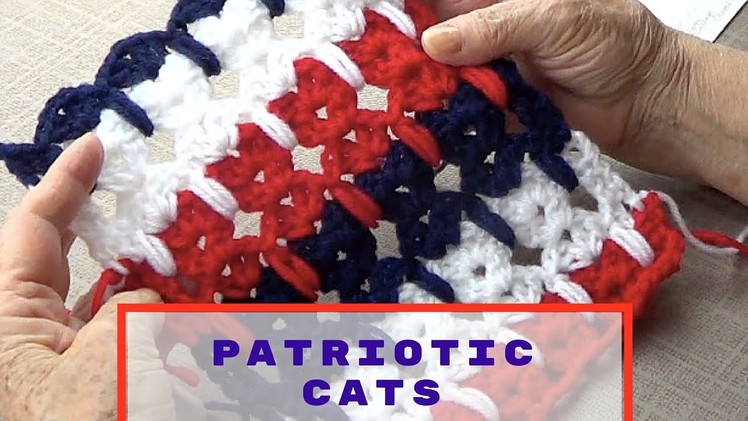 Patriotic Crochet Cats - Red, White and Blue Lace Crochet