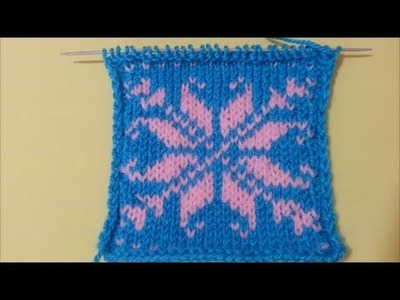 Snowflake stitch. Knitting pattern