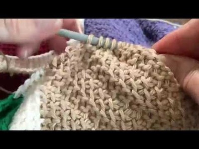 Tunisian Crochet: Afghan Sampler Block 11 (Raised Diagonal)