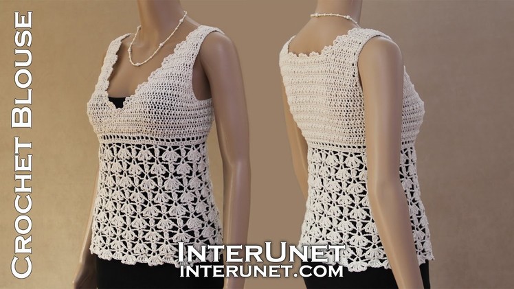 White Ivy tank top - crochet lace blouse