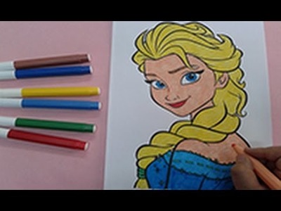 Arts for kids : How to color frozen colouring pages , princess coloring pages , speed coloring