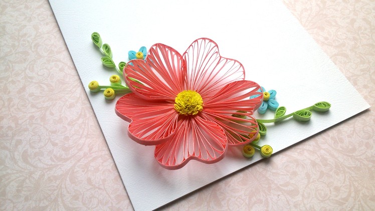 Card designs: Quilling flowers  tutorial and Quilling designs for cards