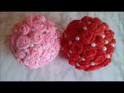 Decorative flower balls. How to make wedding pomander flower ball