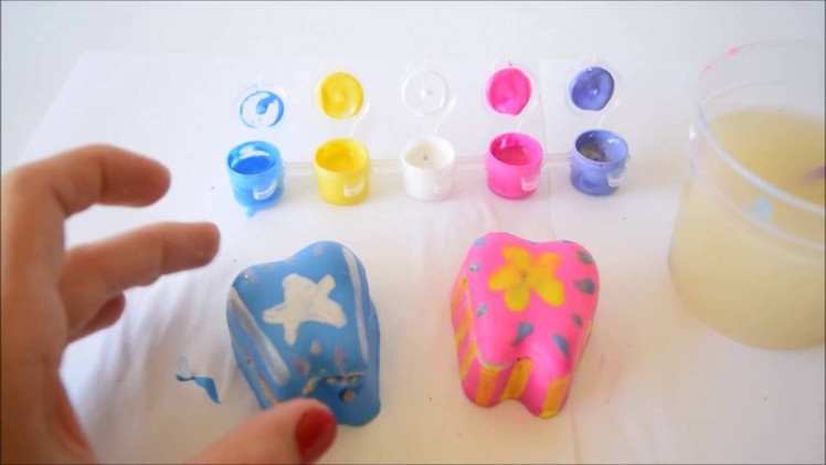 DIY: how to make your own tooth keepsake box. Nice and colorful box for tooth keepng.