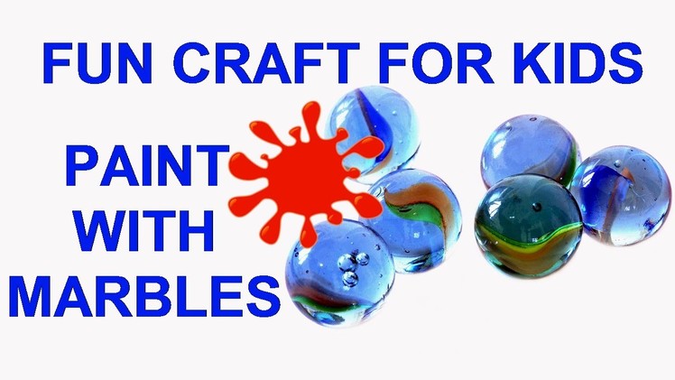Easy Kid's Art Craft Project - How To Paint With Marbles - Toddler, Kindergarten, Elementary Age