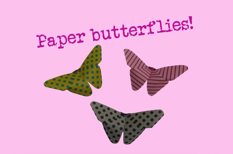 ♥ FOLD BUTTERFLY ♥ - very easy way - butterflies- how to make a paper butterfly-folding-DIY