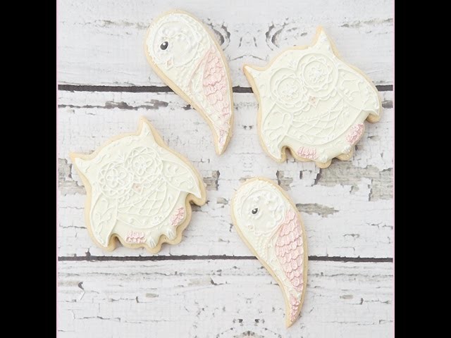 How To Decorate Lace Owl Cookies