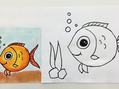 How to draw a fish for kids